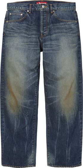 Distressed Loose Fit Selvedge Jean Washed Indigo