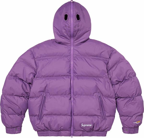 Facemask Cordura® Down Puffer Jacket - Purple (detail)