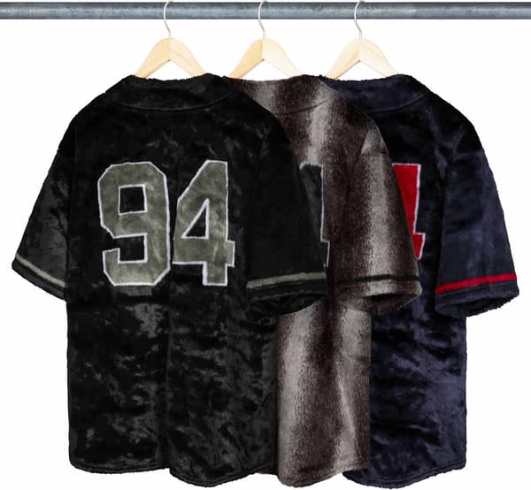 Faux Fur Baseball Jersey - Group Shot
