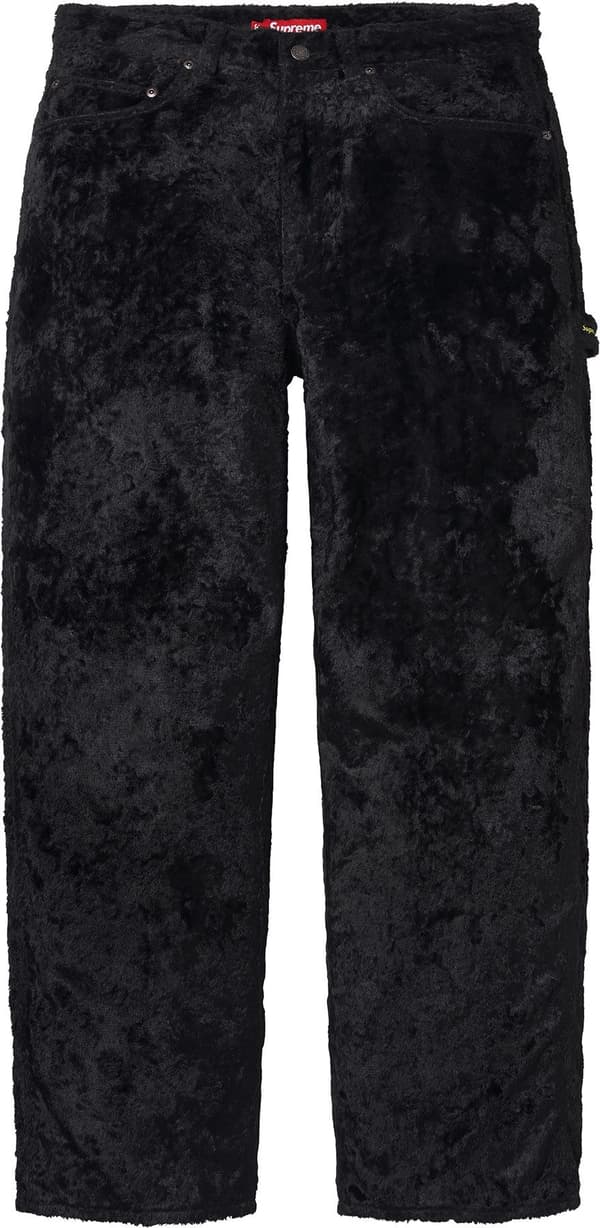 Faux Fur Painter Pant - Black (front)