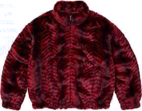 Faux Fur WINDSTOPPER® Bomber Jacket Red