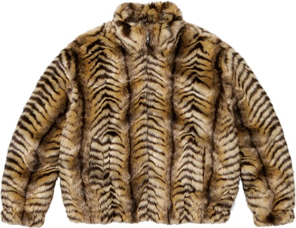 Faux Fur WINDSTOPPER® Bomber Jacket - Tan (front)