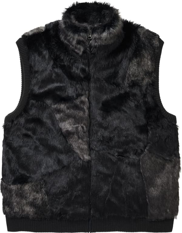 Faux Fur WINDSTOPPER® Vest - Black (front)