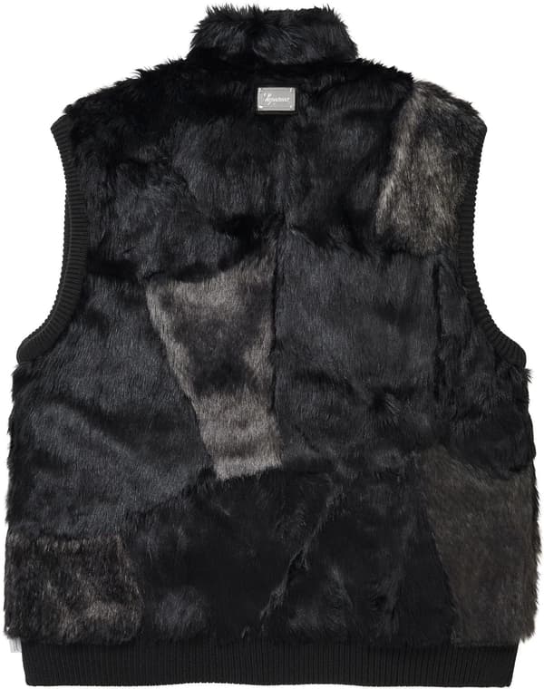 Faux Fur WINDSTOPPER® Vest - Black (detail)