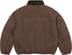 Faux Shearling Lined Bomber Jacket - Brown (detail)