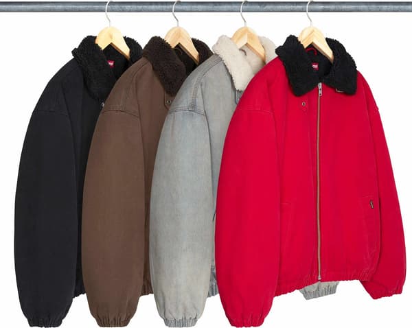 Faux Shearling Lined Bomber Jacket - Group Shot