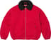 Faux Shearling Lined Bomber Jacket - Red (front)