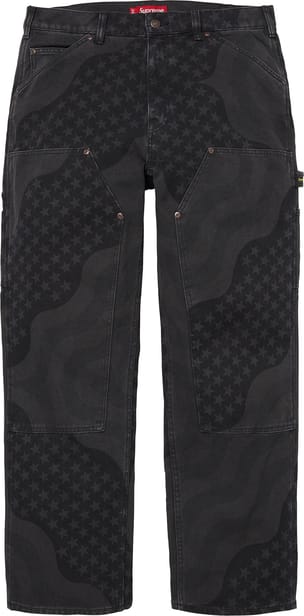 Flag Double Knee Painter Pant Black