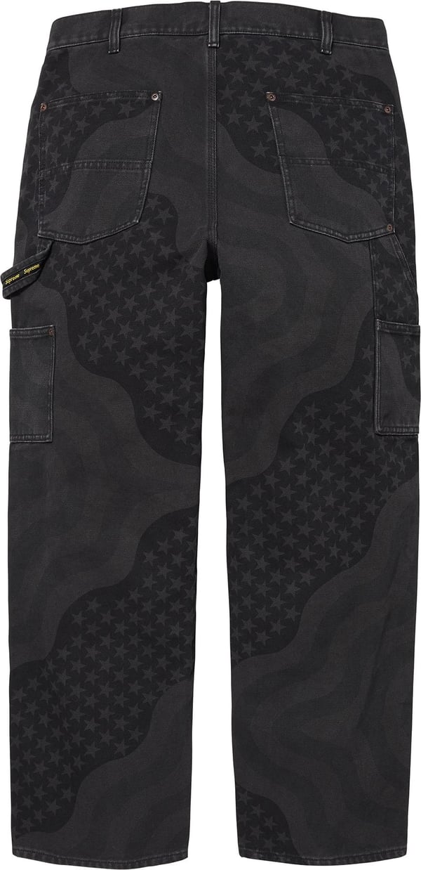 Flag Double Knee Painter Pant - Black (detail)