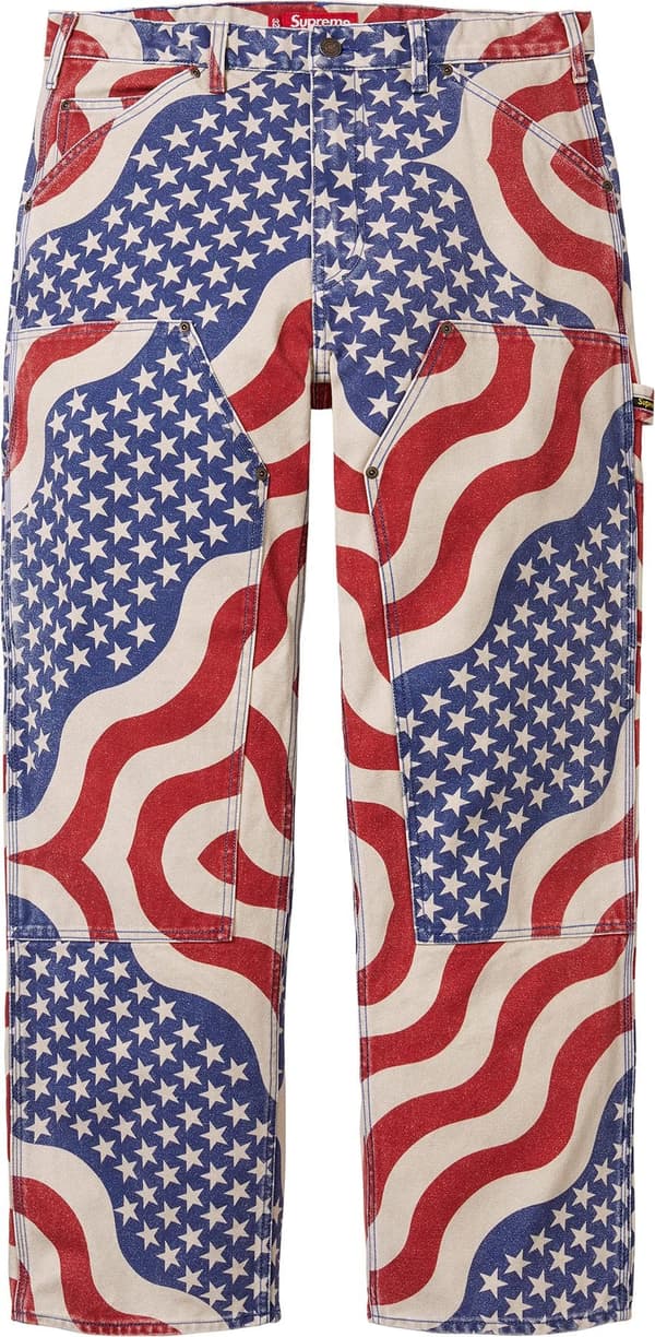 Flag Double Knee Painter Pant - Multicolor (front)