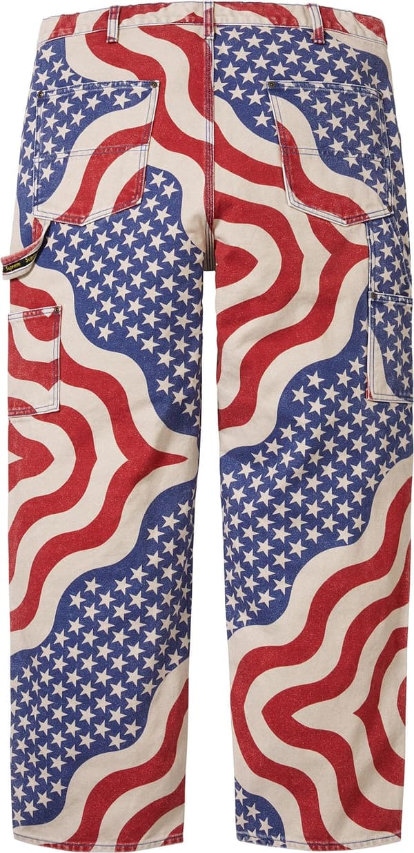 Flag Double Knee Painter Pant - Multicolor (detail)