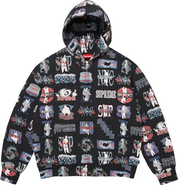 Flash Zip Up Hooded Sweatshirt - Black (front)