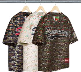 Floral Jacquard Baseball Jersey