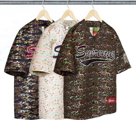 Floral Jacquard Baseball Jersey