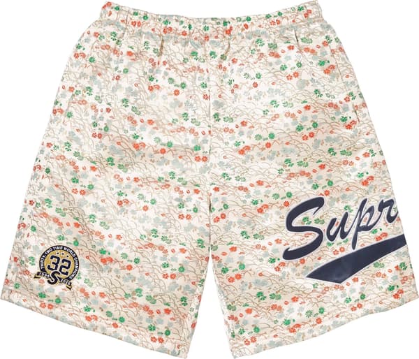 Floral Jacquard Short  - White (front)