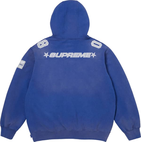 Football Jersey Hooded Sweatshirt - Royal (detail)