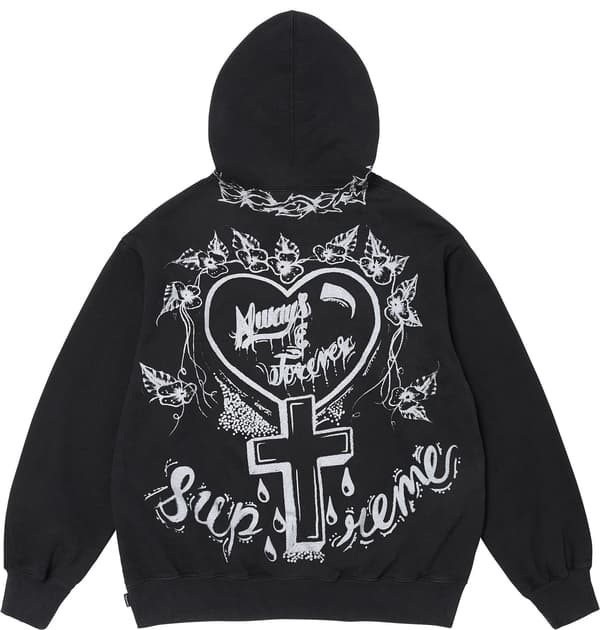 Forever Hooded Sweatshirt - Black (detail)