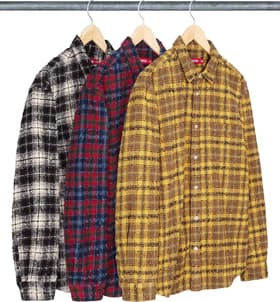 Frayed Textured Plaid Shirt