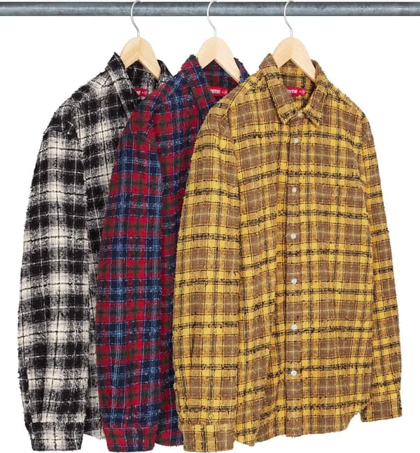 Frayed Textured Plaid Shirt - Group Shot