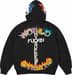 Fuck You Zip Up Hooded Sweatshirt - Black (detail)