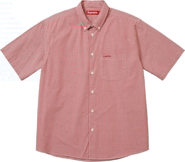 Gingham S/S Shirt - Red (front)