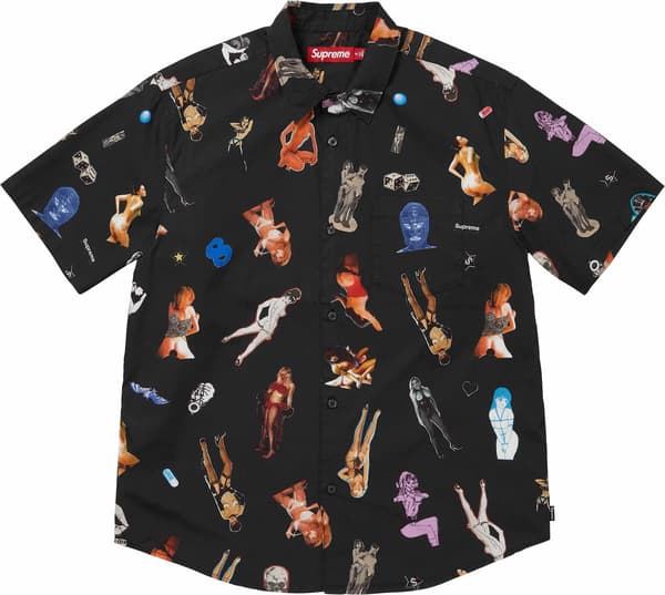 Girls Collage S/S Shirt - Black (front)