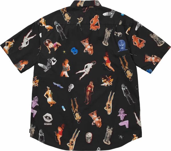 Girls Collage S/S Shirt - Black (detail)