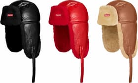Glossy Shearling Trooper Hat