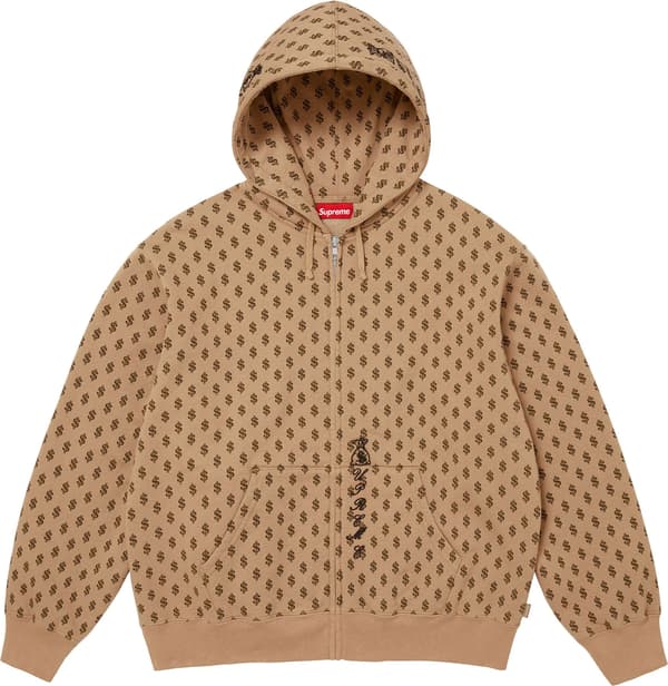 God Over Money Zip Up Hooded Sweatshirt - Money (front)