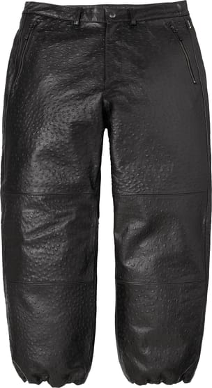 GORE-TEX Ostrich Embossed Leather Pant Black