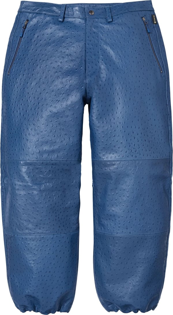 GORE-TEX Ostrich Embossed Leather Pant - Blue (front)