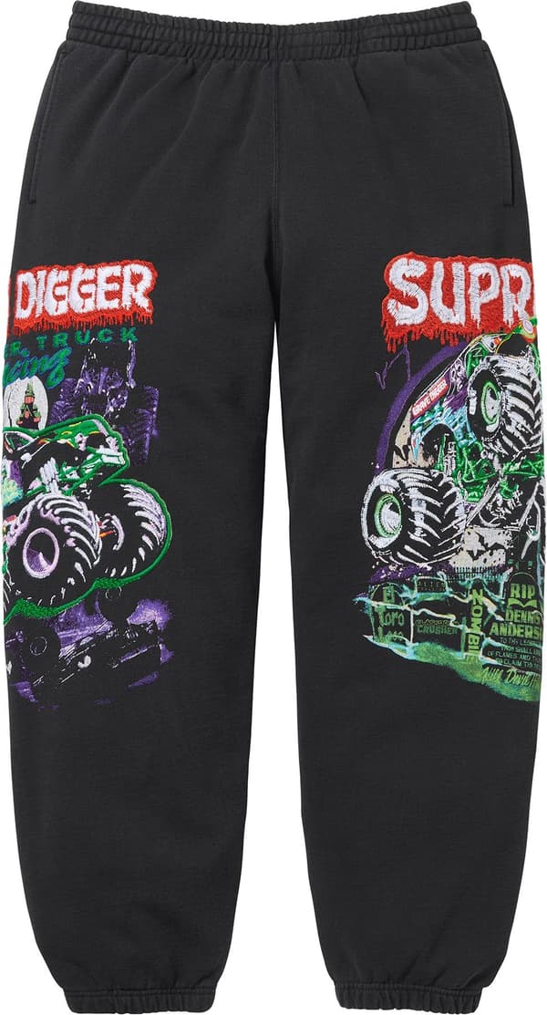 Grave Digger Sweatpant - Black (front)