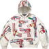 Guns Embroidered Hooded Leather Jacket - White (front)