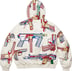 Guns Embroidered Hooded Leather Jacket - White (detail)