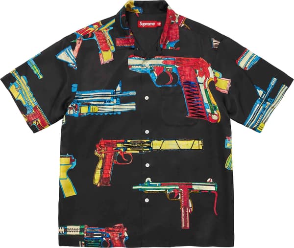 Guns Silk S/S Shirt - Black (front)