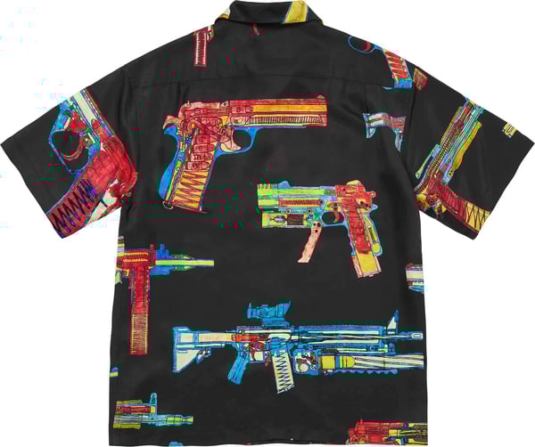 Guns Silk S/S Shirt - Black (detail)