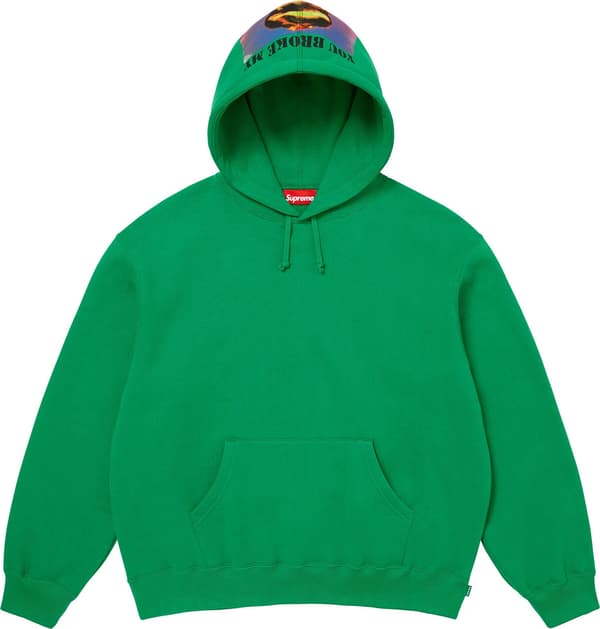 Heart Hooded Sweatshirt - Green (front)