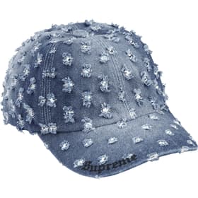 Hole Punch Rhinestone Denim 6-Panel Brown