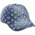 Hole Punch Rhinestone Denim 6-Panel - Brown (front)