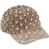 Hole Punch Rhinestone Denim 6-Panel - Brown (front)
