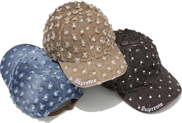 Hole Punch Rhinestone Denim 6-Panel - Group Shot