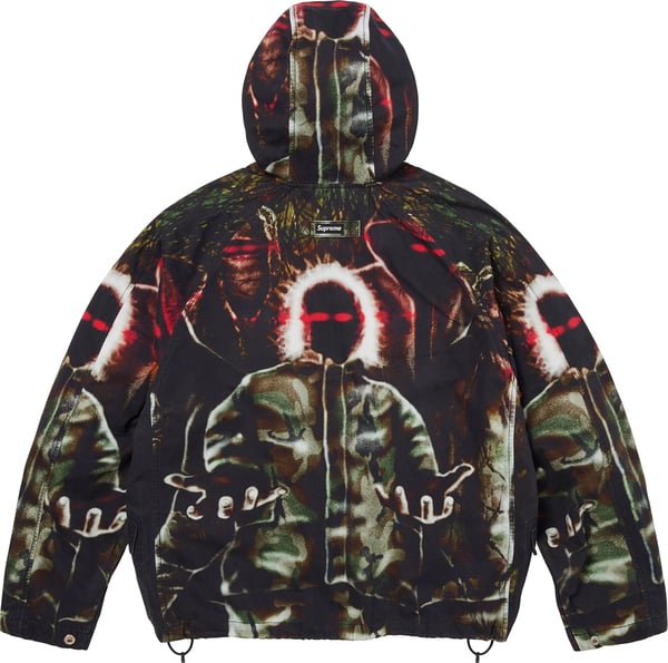 Hooded Raglan Jacket - Art Dealer Camo (detail)
