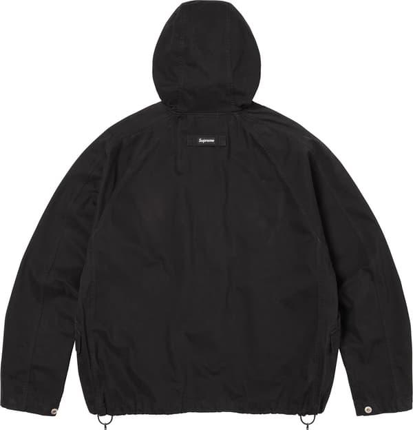 Hooded Raglan Jacket - Black (detail)