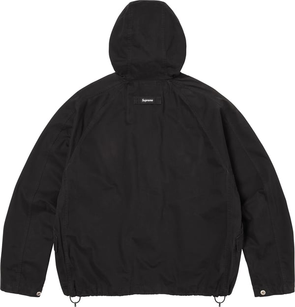 Hooded Raglan Jacket - Black (detail)