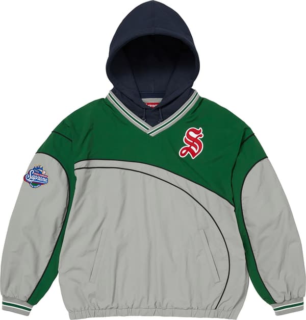 Hooded Warm Up Pullover - Grey (front)