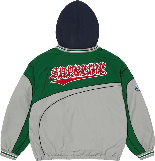Hooded Warm Up Pullover - Grey (detail)