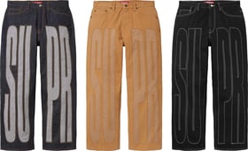 Inset Spellout Baggy Jean