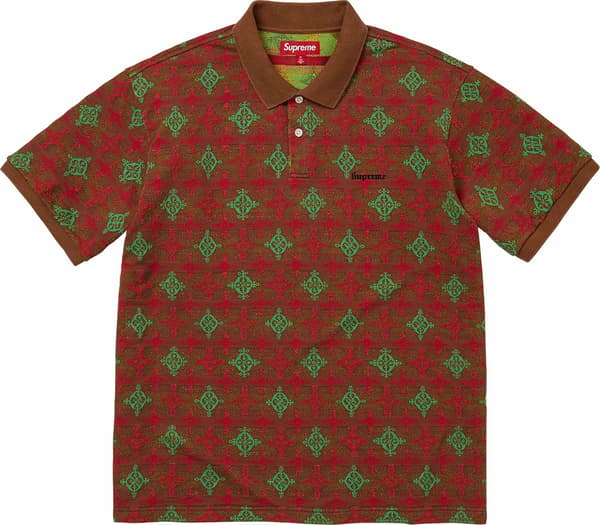 Jacquard Polo - Brown (front)