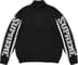 Jacquard Sleeve Half Zip Sweater - Black (front)