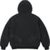 Leather Appliqué Hooded Work Jacket - Black (detail)
